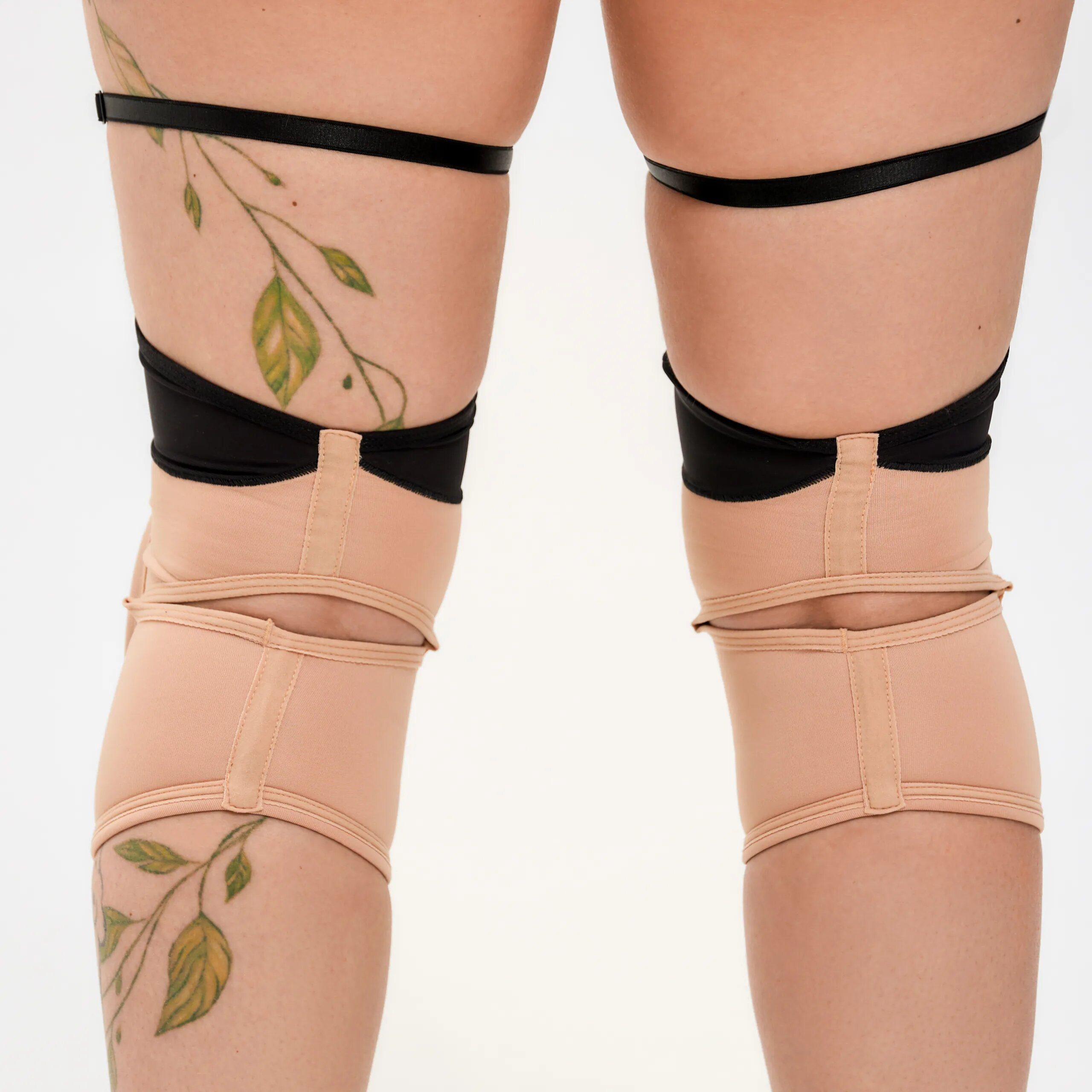 Garter Knee Pads – Fire Touch – Latte - Image 3