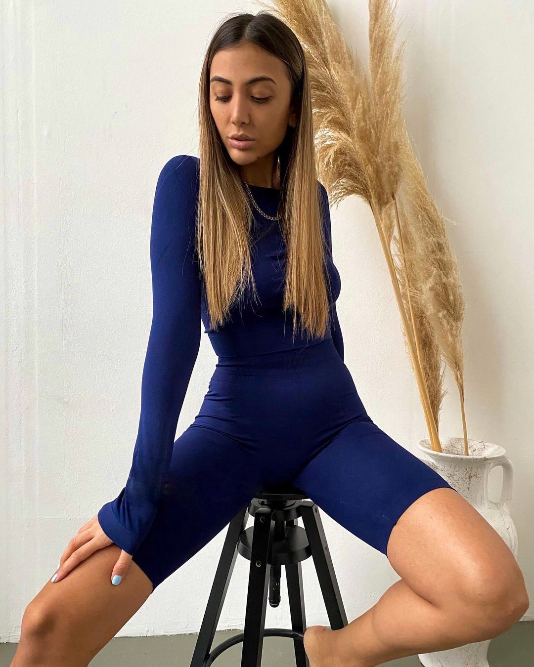 Seamless Biker shorts Dark Blue