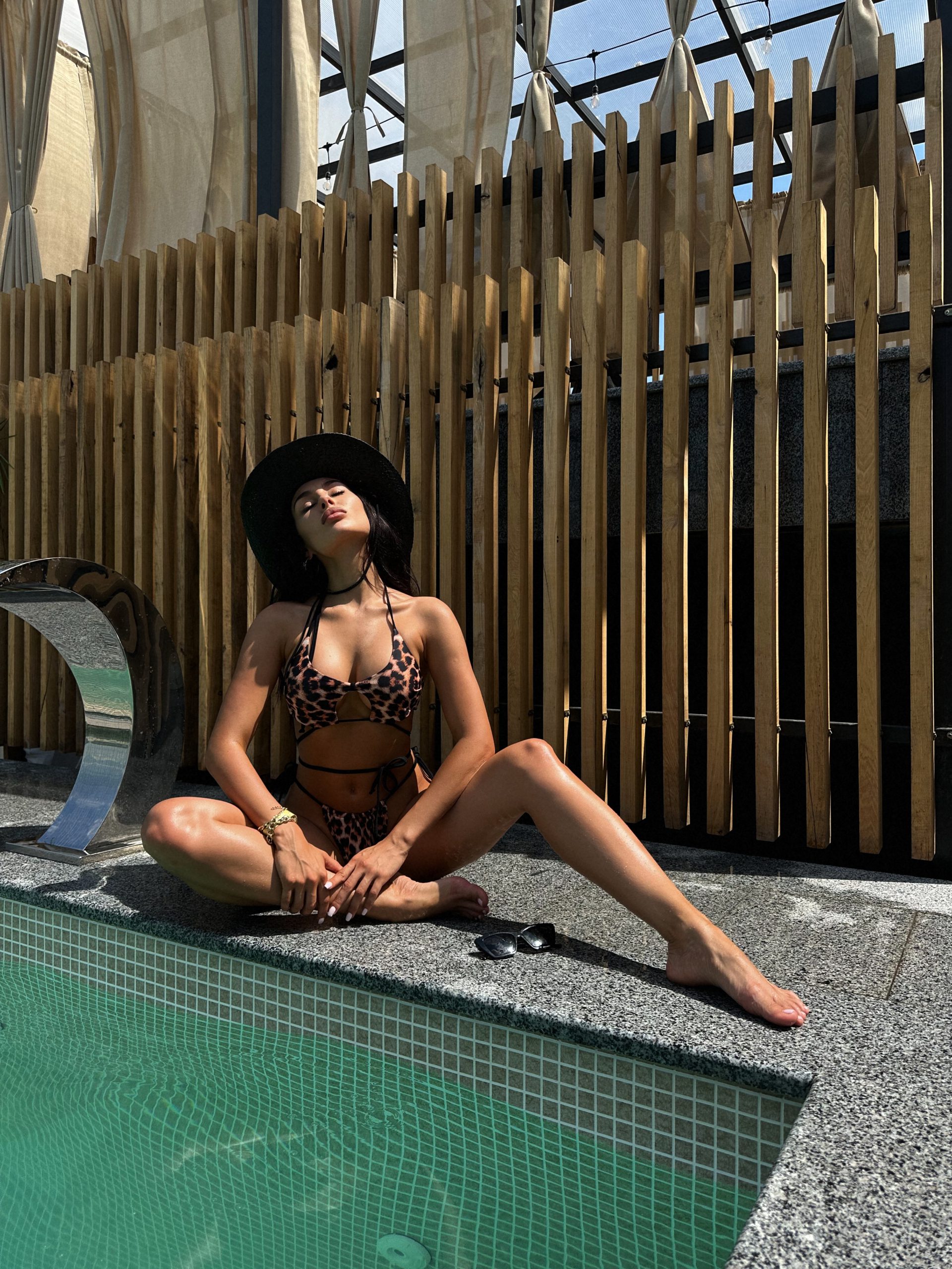 Leopard Lace Up Swimsuit - Image 6